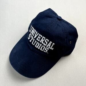 Vintage Universal Studios Hat Strapback Navy Blue Hollywood Orlando Movies y2k